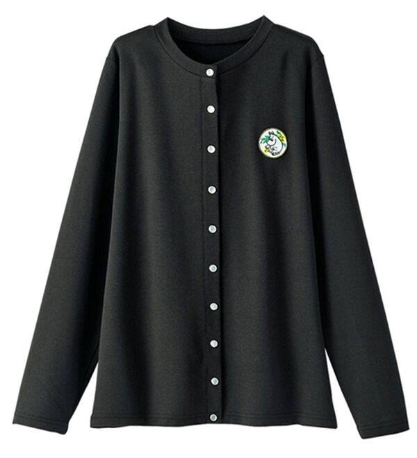 BELLUNA（ベルーナ）の「ムーミンワッペンカーディガン（ニットカーディガン）」｜黒