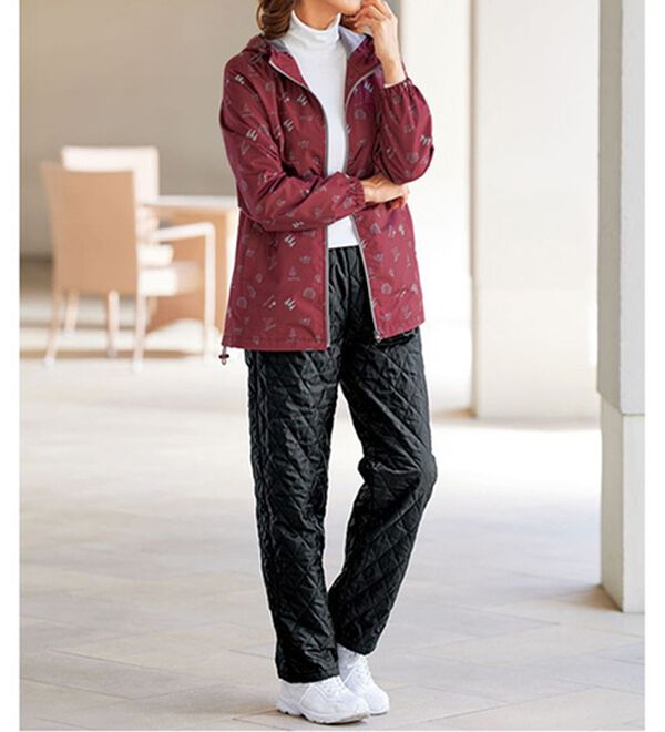 BELLUNA（ベルーナ）の「【２本組】はっ水！中わた暖かキルトパンツ（フルレングスパンツ）」｜詳細画像