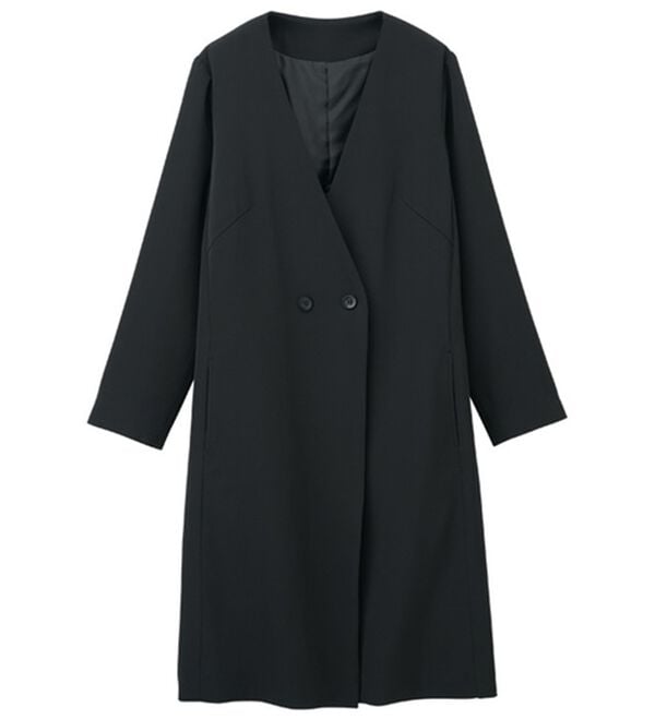 2点セット】防シワ！洗える！ロングジャケットセットアップ