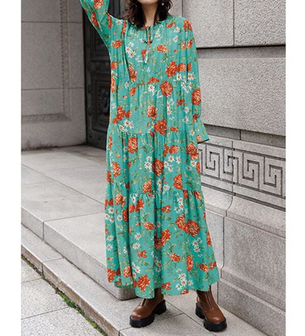 RANAN（ラナン）の「レトロフラワーティアードワンピ（その他ワンピース）」｜詳細画像