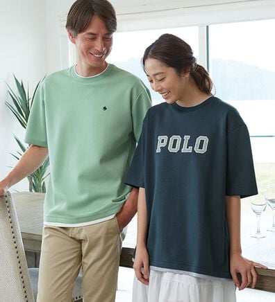 「ＳＯＬＵＮＩＡ&times;＜ポロ・ビーシーエス＞レイヤードリラックスＴシャツ（メンズＴシャツ）」