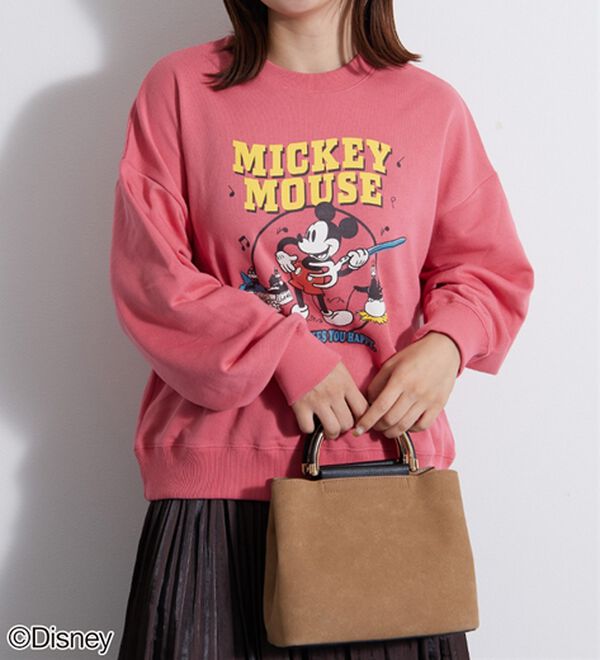 BELLUNA（ベルーナ）の「＜Ｄｉｓｎｅｙ＞【ミッキー】プリント裏毛ゆったりトレーナー（トレーナー・スウェット）」｜詳細画像