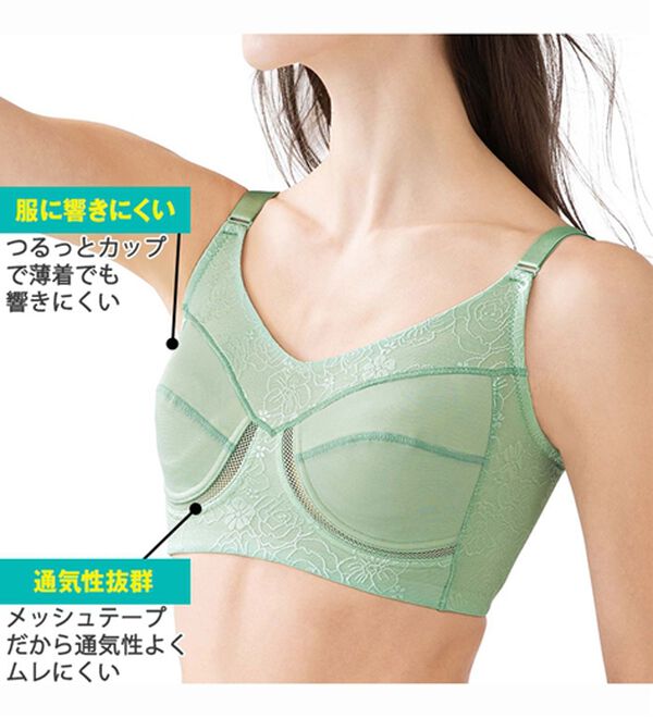 LAVIENNE（ラヴィエンヌ）の「【３色組】グラマーさんの軽やかクールフィットブラ（ブラジャー）」｜詳細画像