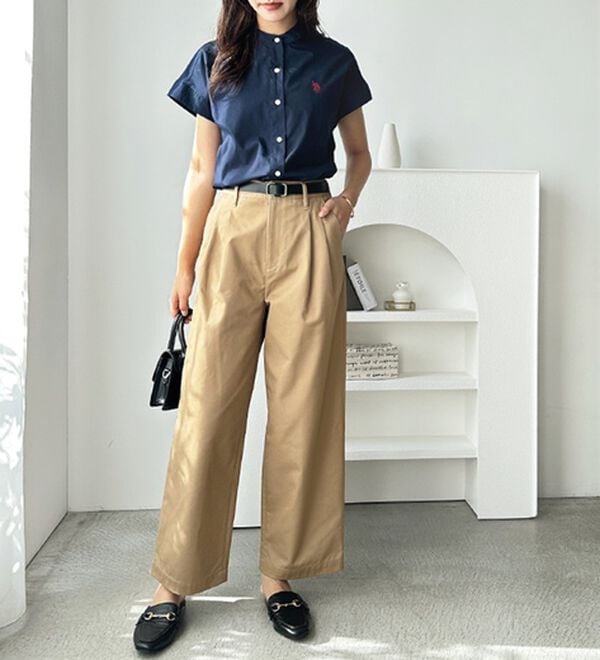 GeeRA（ジーラ）の「【ＵＳ．ＰＯＬＯ．ＡＳＳＮ】フレンチスリーブシャツ（シャツ）」｜詳細画像