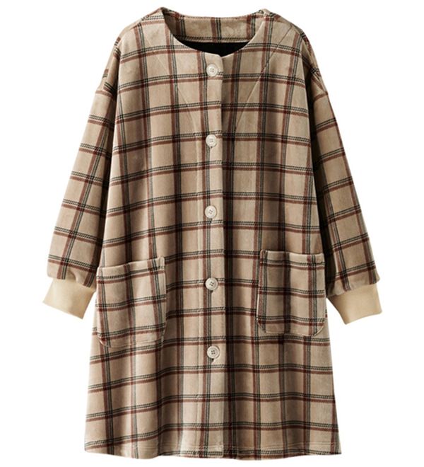 BELLUNA（ベルーナ）の「ふんわりなめらか裏ベロアカーデワンピース（その他カーディガン）」｜詳細画像