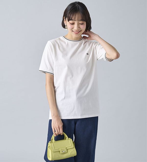 BELLUNA（ベルーナ）の「【ｃｈａｍｐｉｏｎ】配色ラインＴシャツ【UNDOVE】（Tシャツ）」｜詳細画像