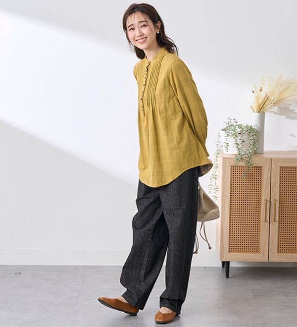 BELLUNA（ベルーナ）の「綿１００％ダブルガーゼオーバーブラウス（ブラウス）」｜詳細画像