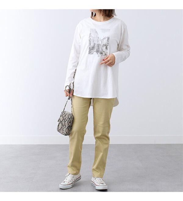 BELLUNA（ベルーナ）の「ホワイトヤーンストレッチカラーパンツ（フルレングスパンツ）」｜詳細画像