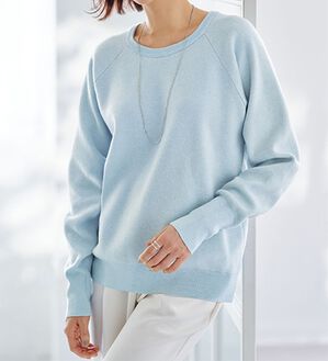 BELLUNA（ベルーナ）の「トレーナー感覚！きれいめカジュアルさんのためのニットトレーナー（ニット・セーター）」｜詳細画像