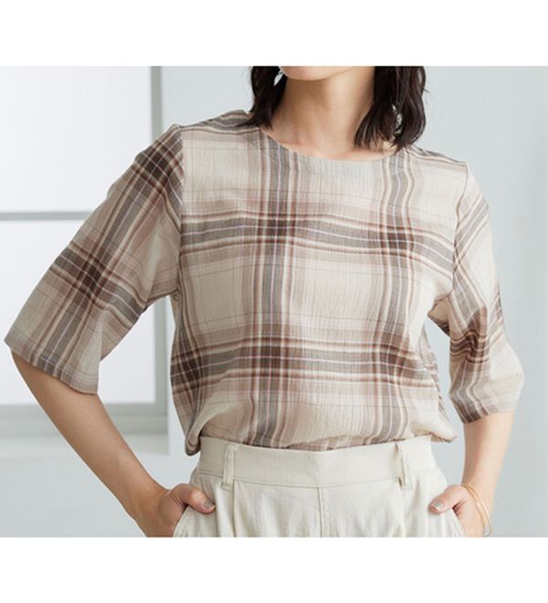 BELLUNA（ベルーナ）の「さらっと快適！Tシャツ見えブラウス（ブラウス）」｜詳細画像