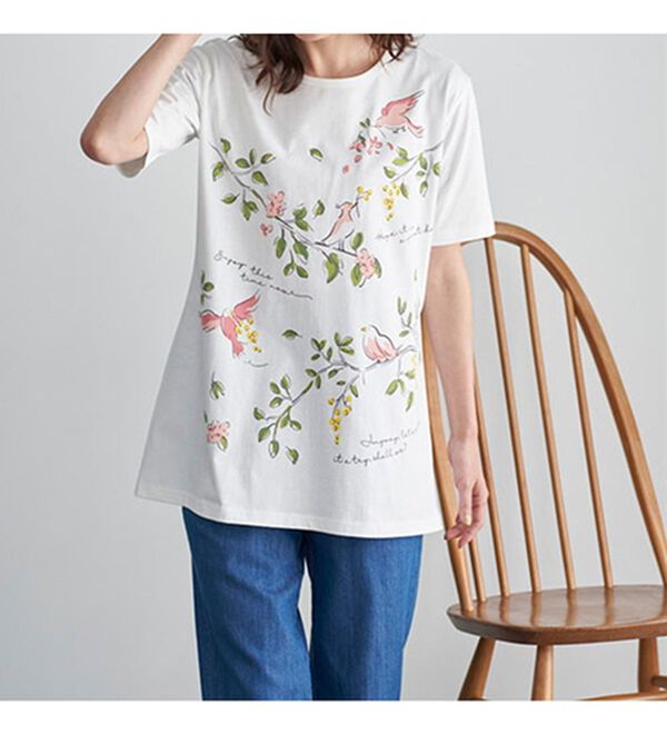 BELLUNA（ベルーナ）の「綿１００％プリントＴシャツ（Tシャツ）」｜詳細画像