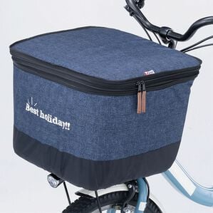 「デニム柄２段式カゴカバー（その他日用品・趣味雑貨）」｜1