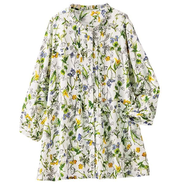 BELLUNA（ベルーナ）の「ナチュラル柄プリントブラウス（ブラウス）」｜詳細画像