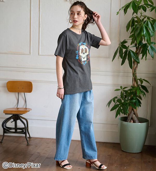 「＜Ｄｉｓｎｅｙ＞キャラクタープリントヴィンテージ風Ｔシャツ（チュニック）」｜詳細画像