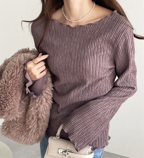 GeeRA（ジーラ）の「前後２ｗａｙフレアスリーブカットソー（カットソー）」｜詳細画像