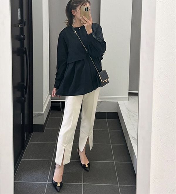 GeeRA（ジーラ）の「羽織にもなる！ペプラムシャツチュニック（チュニック）」｜詳細画像