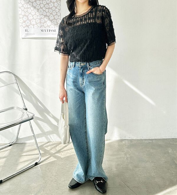 GeeRA（ジーラ）の「フェザーチュールＴシャツ（カットソー）」｜詳細画像