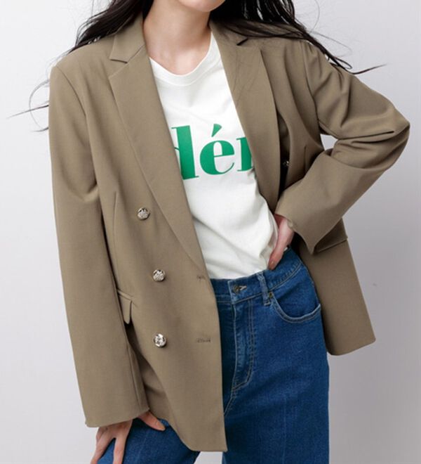 RANAN（ラナン）の「金ボタンダブルテーラードジャケット（テーラードジャケット）」｜詳細画像