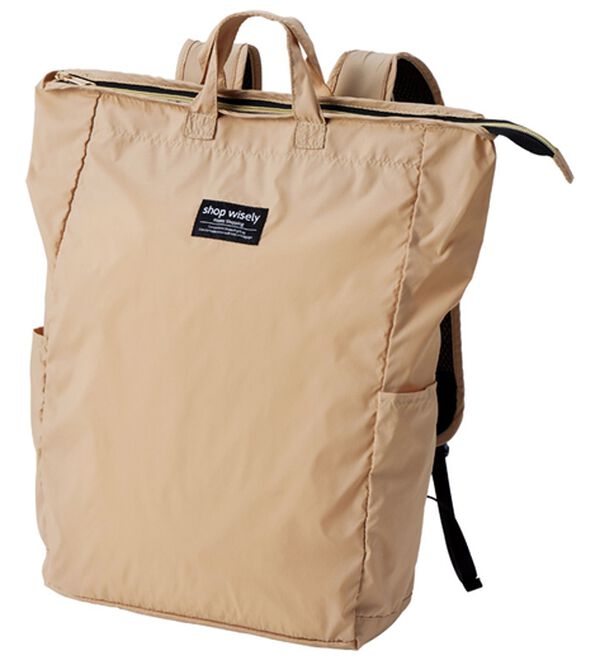 「手の平サイズに畳めるリュック（リュック）」｜ベージュ