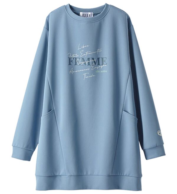 BELLUNA（ベルーナ）の「＜ＥＬＬＥ　Ａｃｔｉｖｅ＞とろみ素材ポケット付チュニック（チュニック）」｜詳細画像