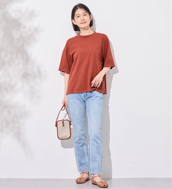 Viola e Viola（ヴィオラ エ ヴィオラ）の「【接触冷感】綿１００％プチハイ５分袖Ｔシャツ　さらひやりコットン（Tシャツ）」｜詳細画像