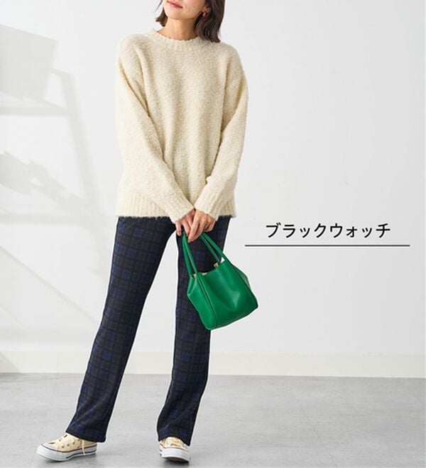 BELLUNA（ベルーナ）の「まるではく毛布！静電防止付裏ファーイージーパンツ（フルレングスパンツ）」｜詳細画像