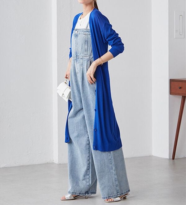 RANAN（ラナン）の「ロング丈Ｖネックニットカーデ（ニットカーディガン）」｜詳細画像