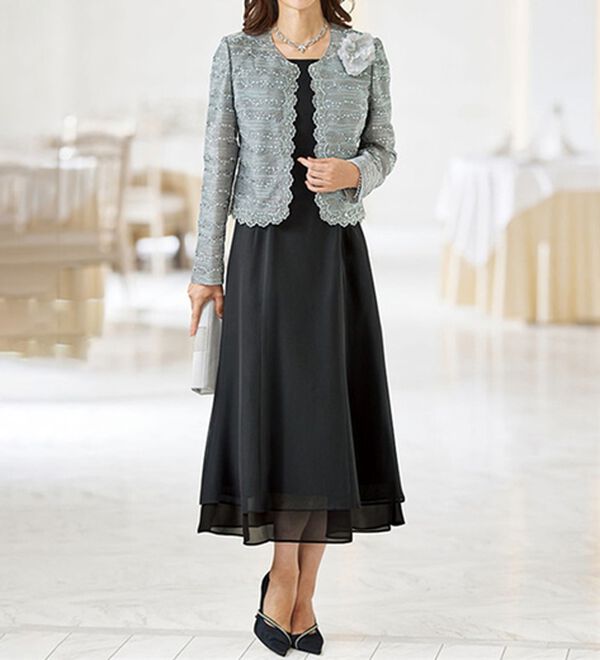 刺繍入りスカートのセット （刺繍ゴムパフクロップドブラウス  