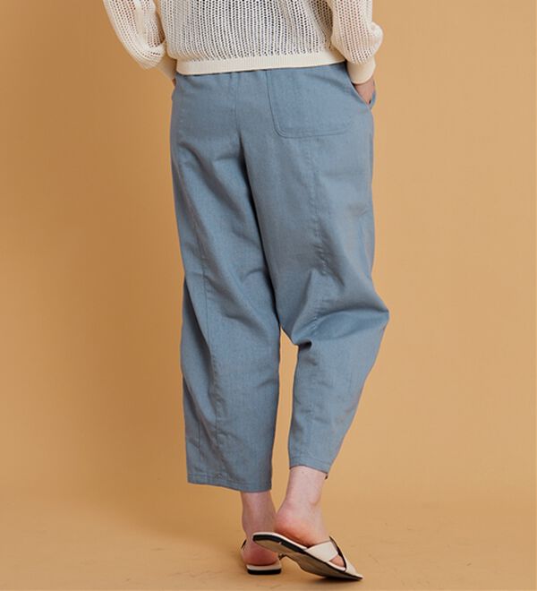 BELLUNA（ベルーナ）の「レーヨン麻入りゆったりワイドパンツ（フルレングスパンツ）」｜詳細画像