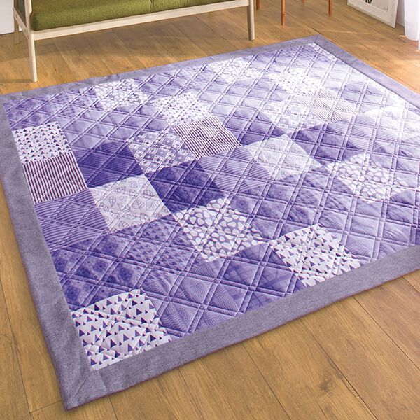 「おしゃれでひんやり　持続冷感キルトカーペット（カーペット）」｜詳細画像