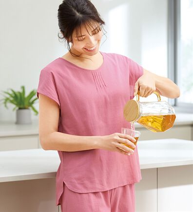 「サラッと涼しい楊柳プルオーバー（パジャマ・ルームウェア）」