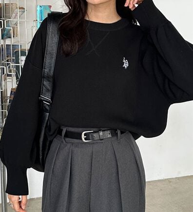 RANAN（ラナン）の「＜U.S.POLO ASSN.＞刺繍スウェットライクニット（ニット・セーター）」