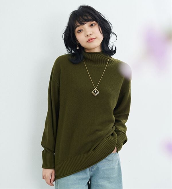 BELLUNA（ベルーナ）の「肌と仲良くなれる鹿のこ編ウォッシャブルニット（ニット・セーター）」｜詳細画像
