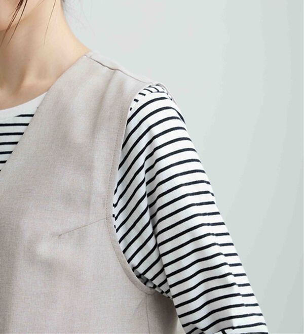 BELLUNA（ベルーナ）の「ノーカラーデザインジレ（ベスト）」｜詳細画像