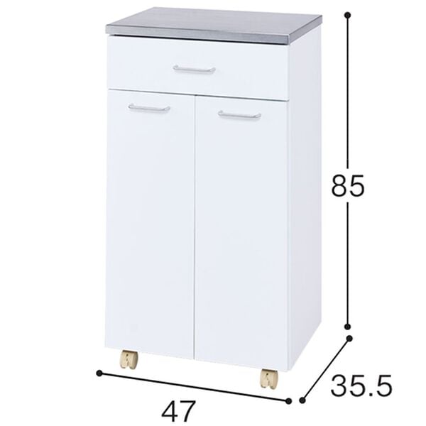 「完成品！ステンレス天板ダストボックス（ゴミ箱）」｜詳細画像