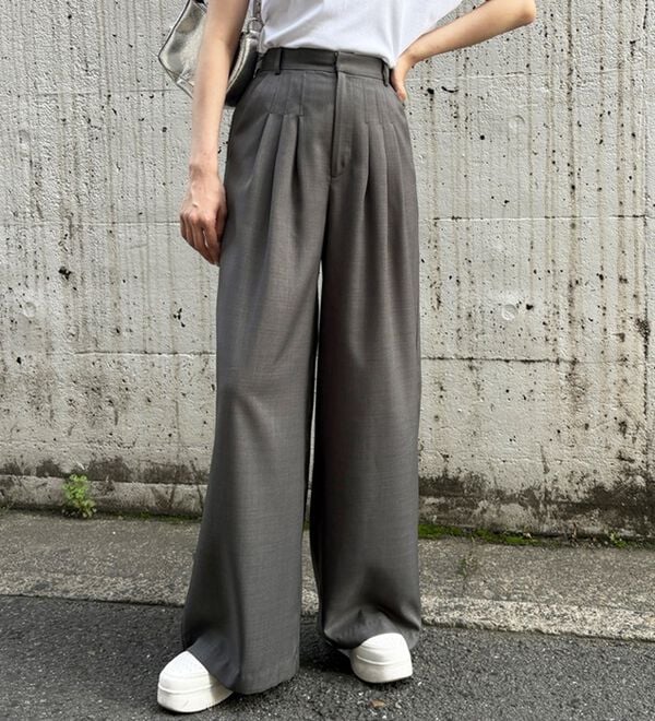 GeeRA（ジーラ）の「３タックワイドパンツ（フルレングスパンツ）」｜詳細画像