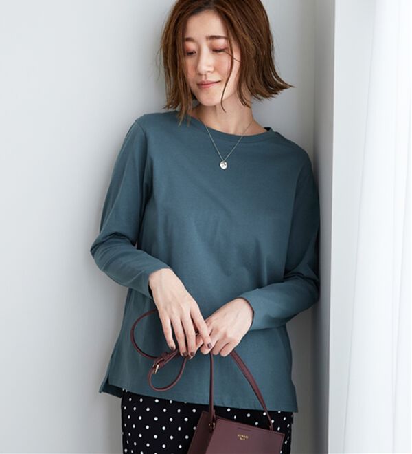 BELLUNA（ベルーナ）の「綿１００％大人顔サマ見えプルオーバー（カットソー）」｜詳細画像