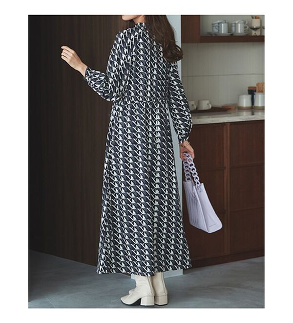 幾何柄ワンピース - ベルーナ【公式】 