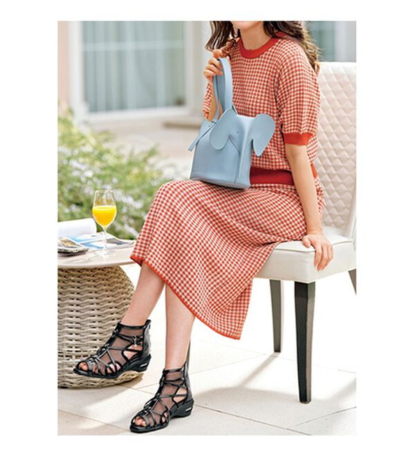 BELLUNA（ベルーナ）の「エレファントモチーフ手提げ（ハンドバッグ）」｜詳細画像