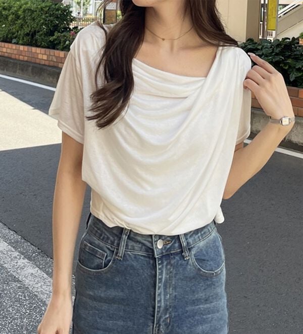 GeeRA（ジーラ）の「スラブシアーオフショルトップス（カットソー）」｜詳細画像