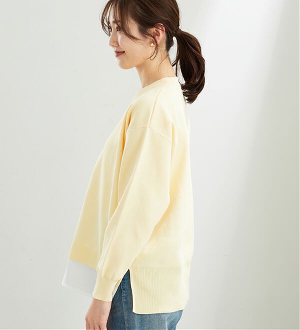 BELLUNA（ベルーナ）の「裾ボタン重ね着風ニットプルオーバー（ニット・セーター）」｜詳細画像