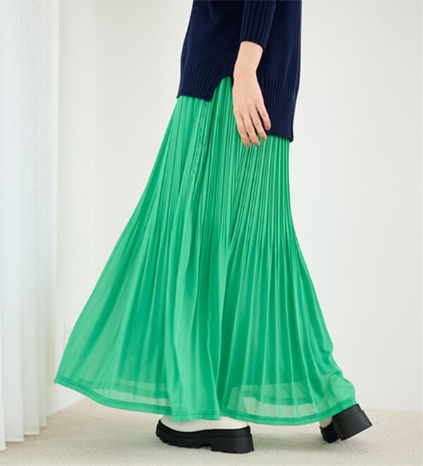 RANAN（ラナン）の「シフォンプリーツマキシスカート（ロングスカート）」｜詳細画像