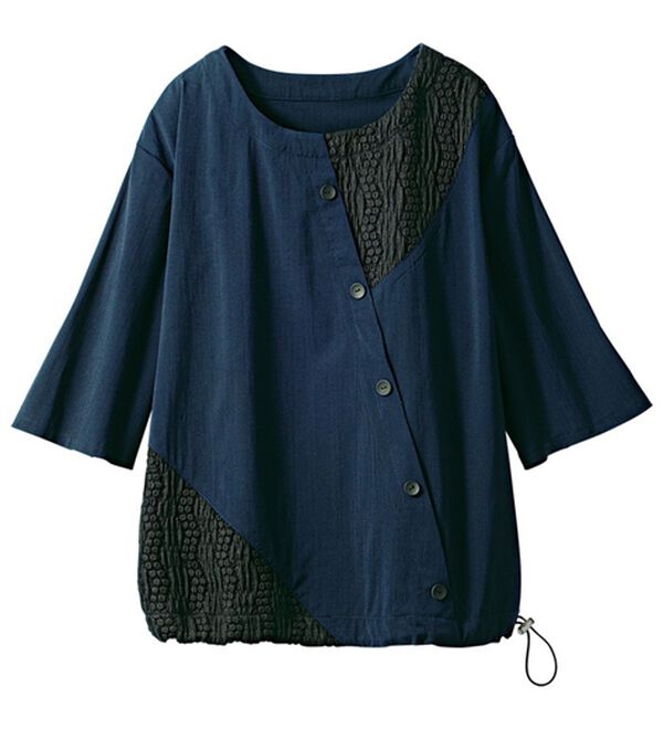 ルフラン（ルフラン）の「涼やか素材デザインセットスーツ＜アデリナ＞（カットソー）」｜詳細画像