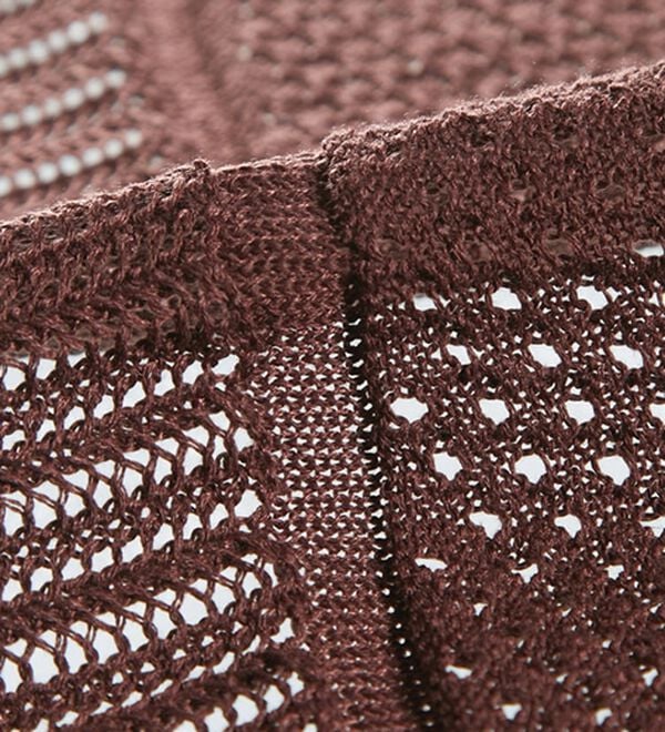 BELLUNA（ベルーナ）の「編地変化透かし編衿付ニットジャケット（その他ジャケット）」｜詳細画像