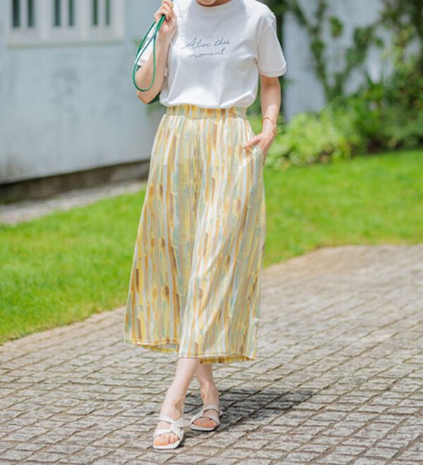 BELLUNA（ベルーナ）の「ヒンヤリ冷感イージーガウチョパンツ（ワイドパンツ・ガウチョ）」｜詳細画像