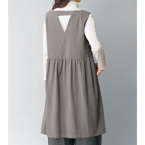 BELLUNA（ベルーナ）の「綿ガーゼ素材デザインジャンパードレス（ジャンパースカート）」｜詳細画像