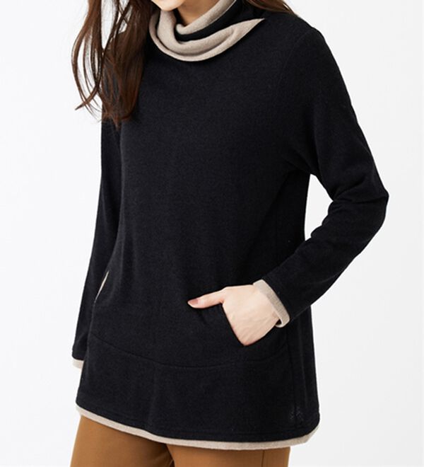 BELLUNA（ベルーナ）の「衿デザイン配色チュニック（チュニック）」｜詳細画像