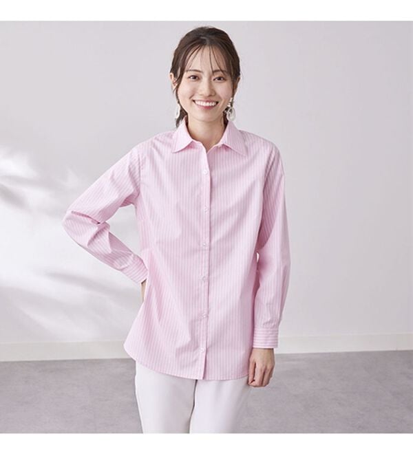 BELLUNA（ベルーナ）の「【選べる袖丈】洗える！ストレッチイージーケアシャツ（シャツ）」｜詳細画像