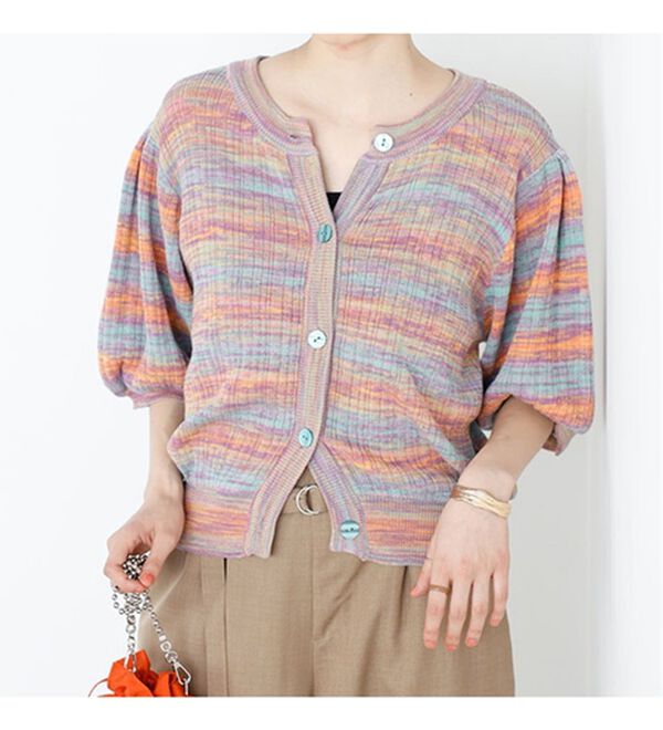 GeeRA（ジーラ）の「前後２ＷＡＹグラデーションニットカーデ（ニットカーディガン）」｜詳細画像