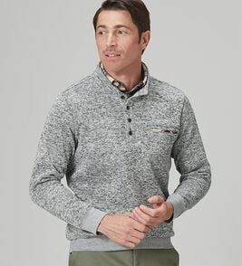 「暖かニットフリースダブル衿トレーナー（メンズトレーナー）」